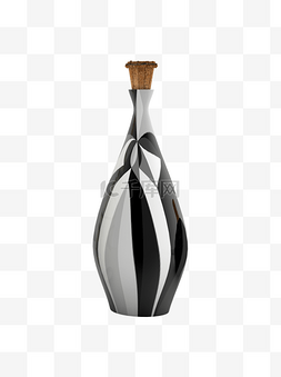 个性花纹艺术装饰瓶子生活用品黑