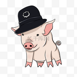 猪猪帽子图片_ 猪猪动物 