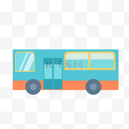 巴士蓝色图片_巴士旅游车