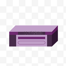 笔盒设计图片_紫色立体风格矢量铅笔盒
