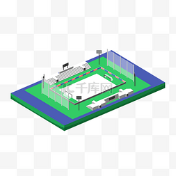 网球场图片_卡通2.5D体育网球馆