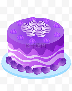 草莓千层蛋糕图片_矢量手绘卡通蛋糕
