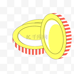 黄色的金币装饰插画