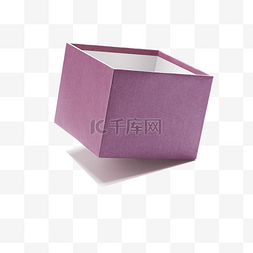 纸盒盒子图片_卡通紫色盒子下载