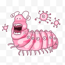 毛虫图片_粉红毛虫细菌