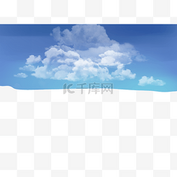 蓝天白云矢量素材图片_手绘矢量蓝天白云