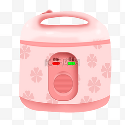 粉色的电饭煲插画