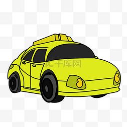 黄色的出租车交通工具d车出游