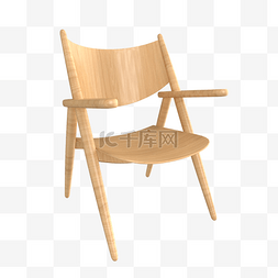 椅子木头图片_简约办公椅椅子靠背椅