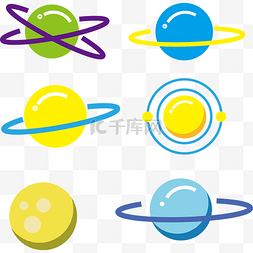 卫星想搞图片_卡通星球飞船矢量图