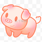 2019猪年新年春节新风格猪猪卡通png格式