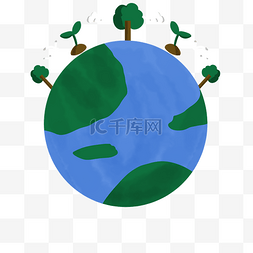 地球公益图片_爱护地球公益插画
