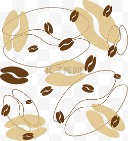 欧式底纹图片_棕色咖啡豆背景