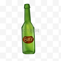 绿色啤酒瓶设计图形