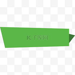 绿色标题框矢量图