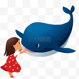 保护鲸鱼图片_爱护地球保护海洋世界海洋日手绘