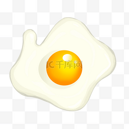 美味煎鸡蛋图片_卡通煎鸡蛋装饰插画