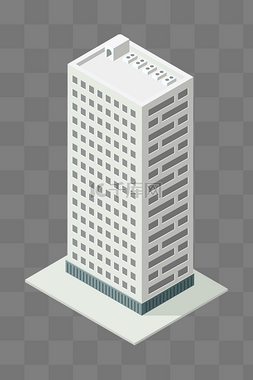 城市商务楼图片_2.5D立体高楼大厦插图
