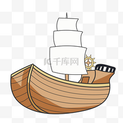 木质帆船小船