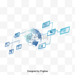 蓝色地球互联网图片_5G互联网技术信息