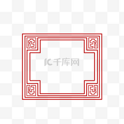 中式风格图图片_红色古典风格边框装饰图