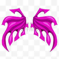 紫色恶魔之翼翅膀