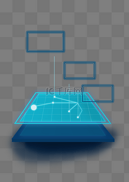 发光地图图片_蓝色未来科技感导航