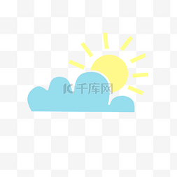 烈日当空图片_卡通夏日太阳插画