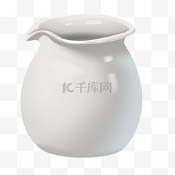 茶盅陶瓷白瓷插画
