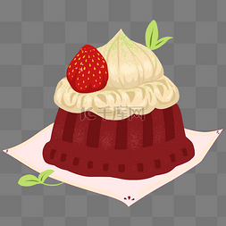美味创意甜点图片_美味的奶油蛋糕插画
