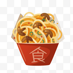 中国卡通美食图片_卡通手绘快餐面条