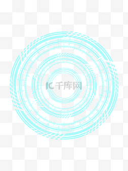未来科技线条圆形蓝色装饰元素设
