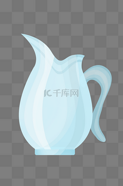 玻璃茶壶图片_蓝色玻璃茶壶容器