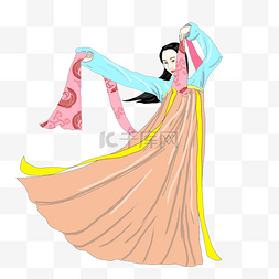 清茶美人图片_穿着汉服跳舞的古典美人