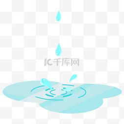 细雨图片_手绘毛毛雨水插画