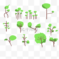 植物树png图片_矢量卡通树