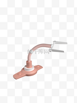 小弹簧图片_电商C4D粉色装饰元素弹簧臂