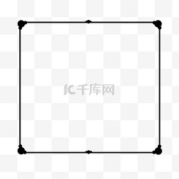 中国风矩形免扣黑色边框