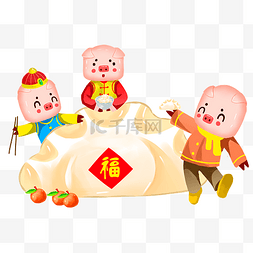 春节习俗农历图片_猪年卡通春节新年农历2019