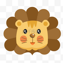 手绘可爱狮子头像