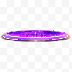 紫色时尚科技霓虹灯光舞台产品展