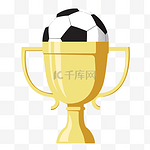 足球世界杯奖杯设计插画