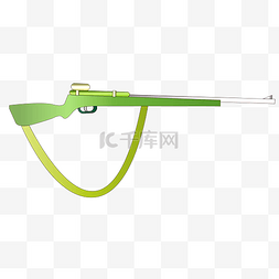 绿色步枪装饰插画