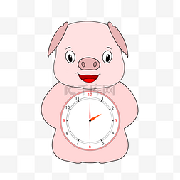 粉色的猪形的闹钟-时钟