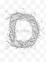 酷炫水花特效字母分层素材D