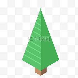 一棵2.5D立体树木插图