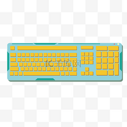 键盘插图图片_商务办公彩色键盘