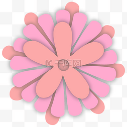 立体粉色花图片_渐变粉色立体花朵装饰