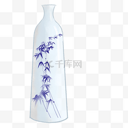 古典竹子装饰瓷瓶