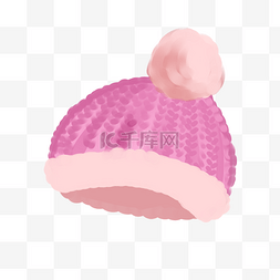 粉色女士帽子插画